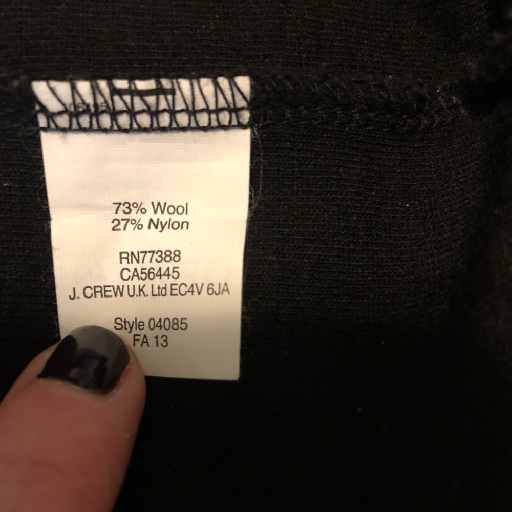 J. Crew Black Wool Dress (0) - Picture 8 of 9